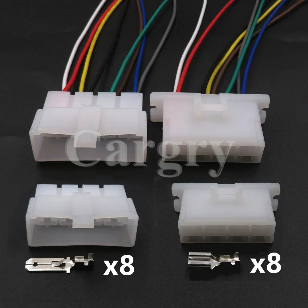 

1 комплект, 8P 6110-4583, сборка переменного тока, автомобильный сильноточный мужской и женский пластиковый корпус, розетка с проводами, автозапчасти