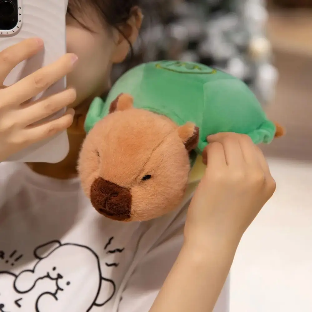 Fluffy Capybara Turtle Plush Pillow Soft Collection Capybara Plush Toy 28cm Cute Turtle Animal Doll Children Gift
