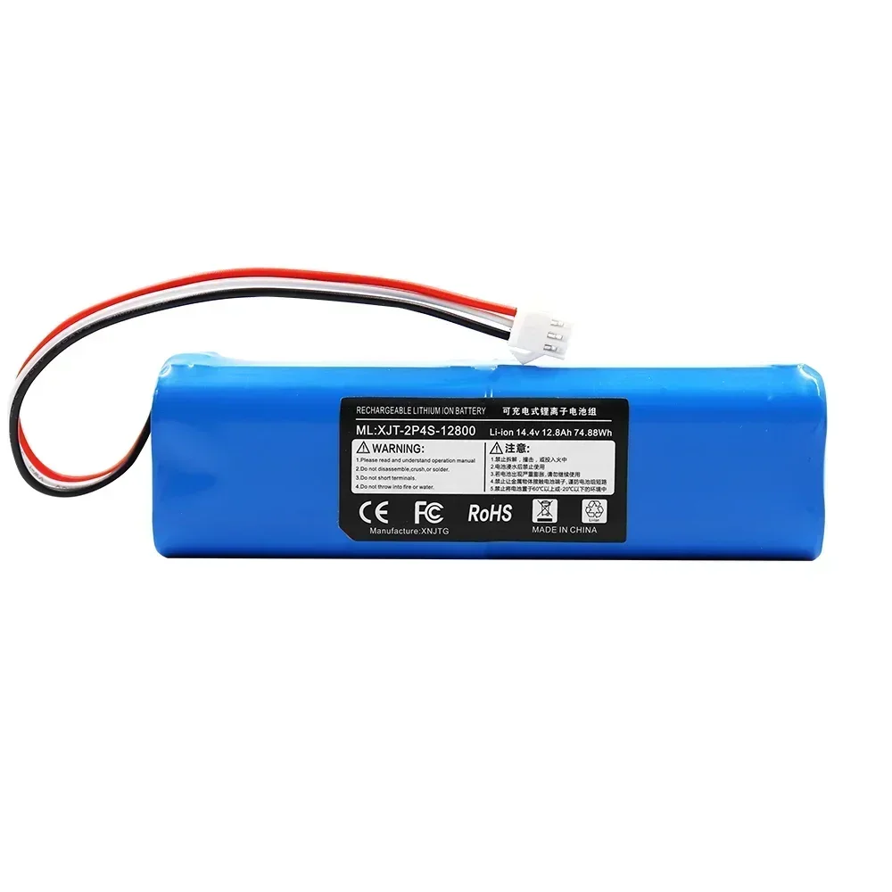 2024 100% Original For XiaoMi Viomi S9 Lydsto R1 Roidmi Eve Plus 14.4V lithium battery 2P4S 5200mAh 6800mAh 9800mAh 12800mAh