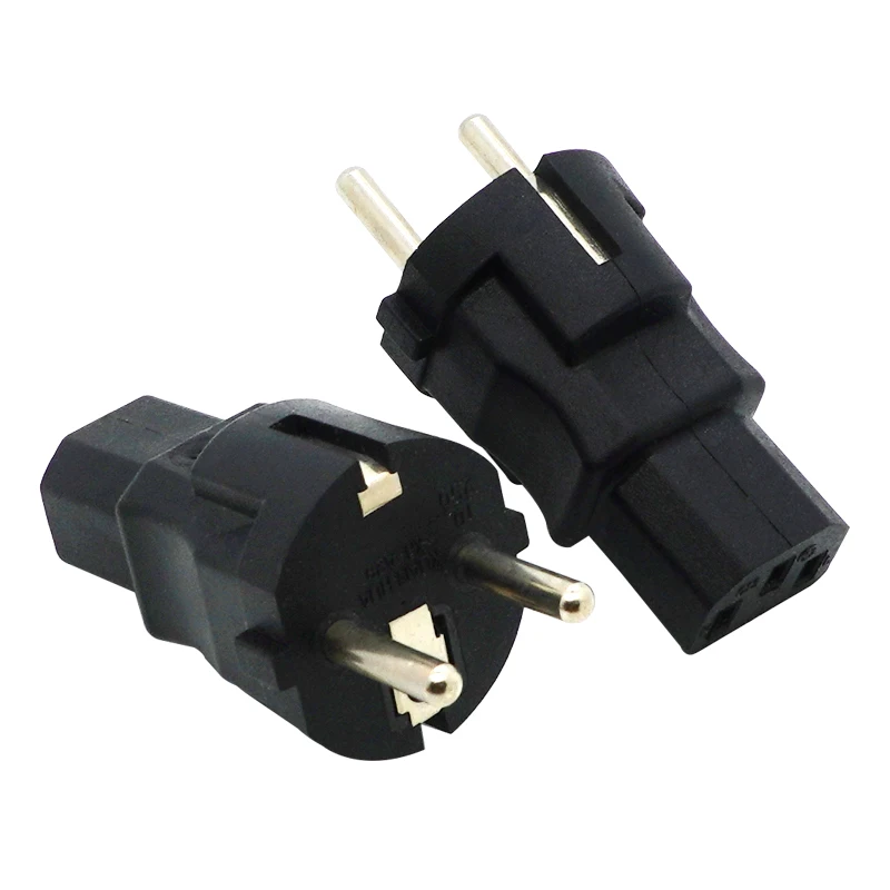 

EU TO IEC320 C13 Power adapter,Schuko to IEC320 C13 female AC plug,EU 2 pin to PDU/UPS conversion plug,10A 250V