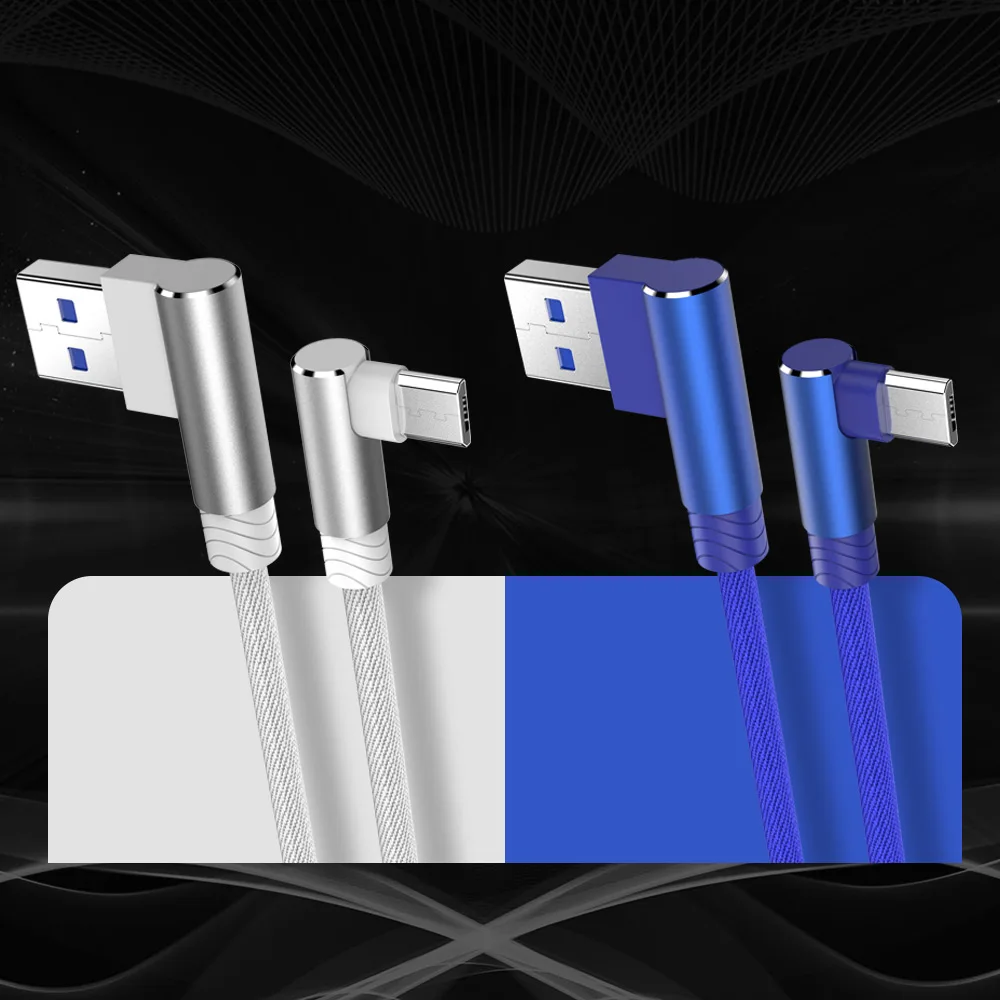 90 درجة الكوع 3A مايكرو USB كابل شحن سريع تهمة بيانات الحبل ل Xiaomi سامسونج هواوي ممن لهم Realme شاحن البيانات 1 متر 2 متر 3 متر #6
