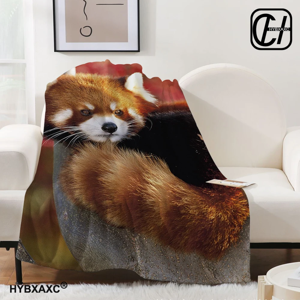 Red Panda Blanket Warm Cozy Red Panda Flannel Throw Blanket for Bed Sofa Travel Living Room for Teen Adult,Red Panda Lover Gifts