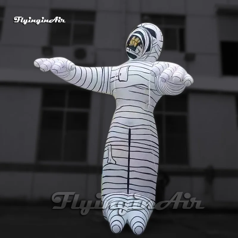 

Horrible Halloween Figure Model Giant Inflatable Mummy Zombie Balloon With LED Light For Yard Decoration