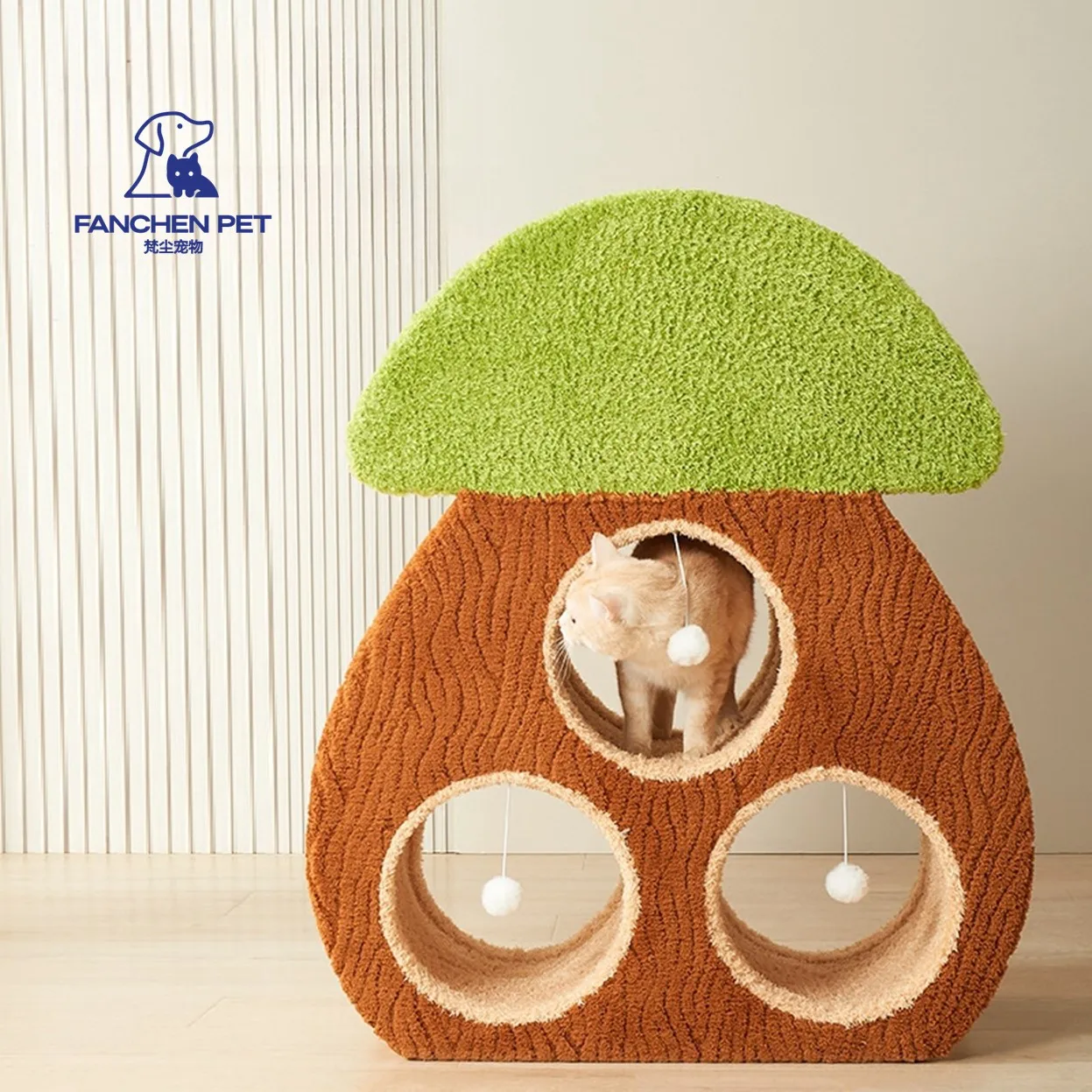 Creative Mushroom Shaped Can Move Save Space Many Cats Can Play Together Cute Carpeted Cat Trees For Cat Pet