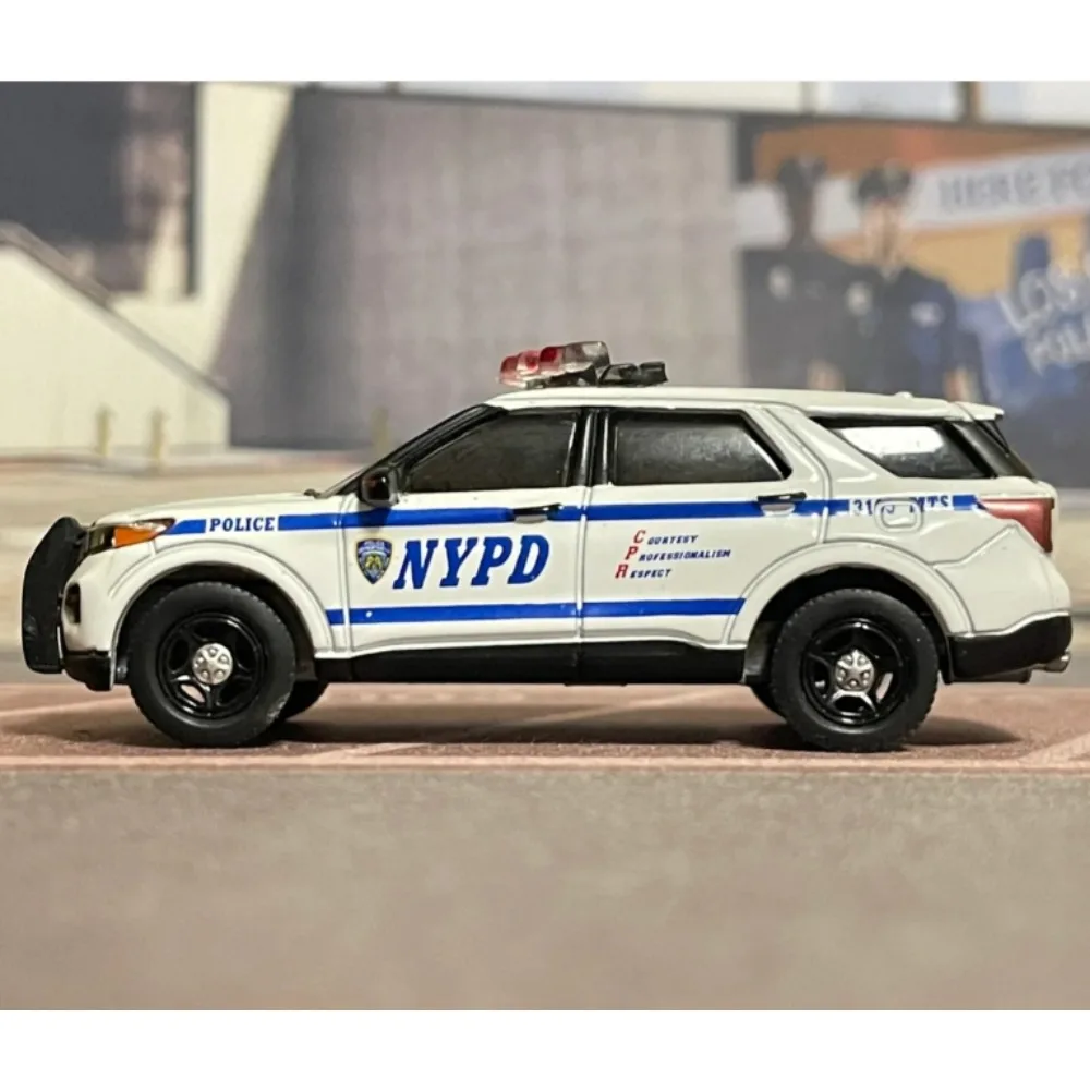 1:64 2020 فورد الشرطة اعتراضية UTILITY NYPD سبيكة سيارة نموذج تحصيل لعبة هدية تذكارية عرض حلية #5