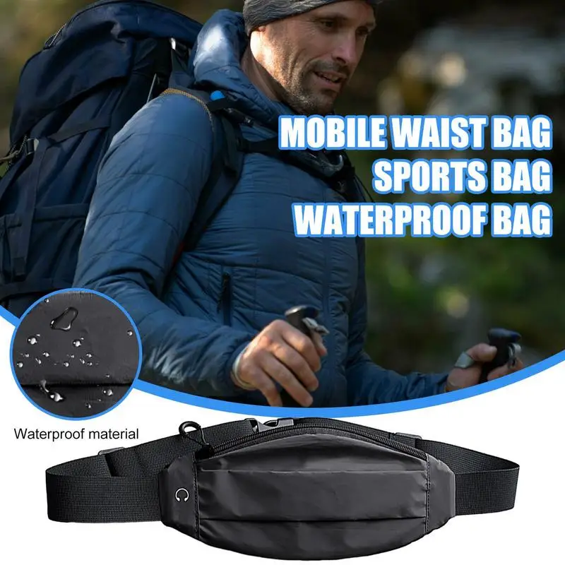 Waterproof Running Belt For Phone Anti-Slip Waterproof Phone Holder Zippered Multifunctional Runners Bag Wear-Resistant Fanny