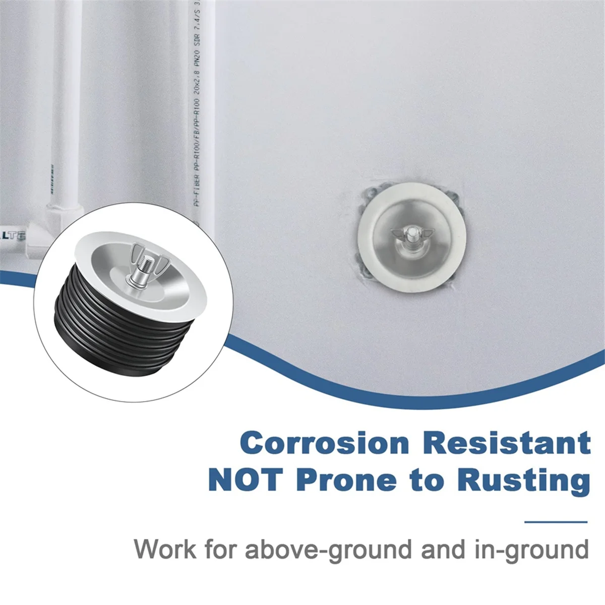 3 Inch Sewer Cleanout Cap, Practical Expansion Pipe Plug Sewer Pipe Plug Sewer Cleanout Cover Mechanical Test