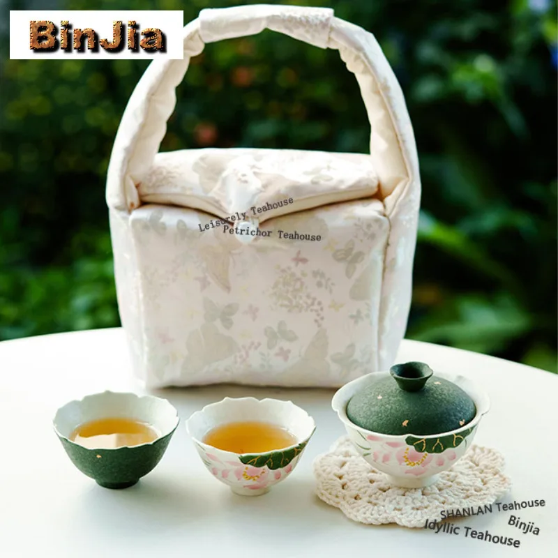 Hand-painted Koi Playing With Lotus Tea Set Complete Set Zen Tea Ceremony Set Teapot And Tea Cup Set Tea Services Supplies Gift