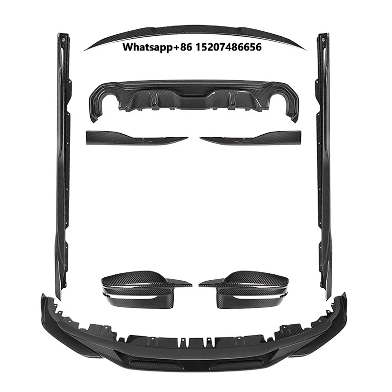 Dry Carbon Fiber Car Body Kit Front Lip Side Skirt Rear Diffuser Spoiler for  4 Series G26 2021+