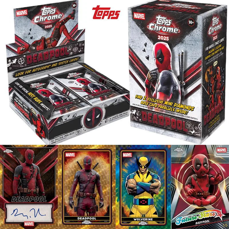 

Genuine 2025 Topps Chrome Marvel Superhero Trading Cards Factory Sealed ValueBlind BoxHobby Collector Gift