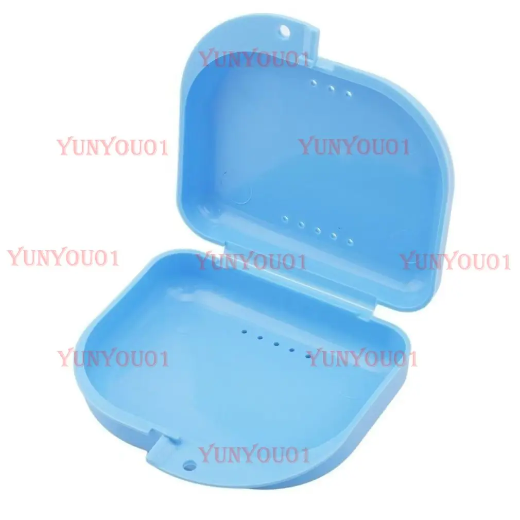 1Pc Dental Denture Box Tray Box Dental Orthodontic Case Protective Case Vent Holes False Teeth Case Clean Organizer