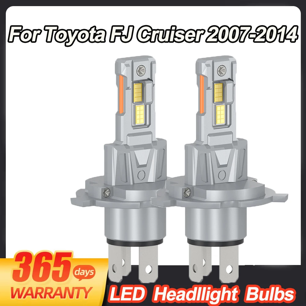 

Для Toyota FJ Cruiser 2007-2014 пара H4 светодиодные фары комплект лампы дальнего ближнего света 1 медная трубка 3570 CSP авто свет