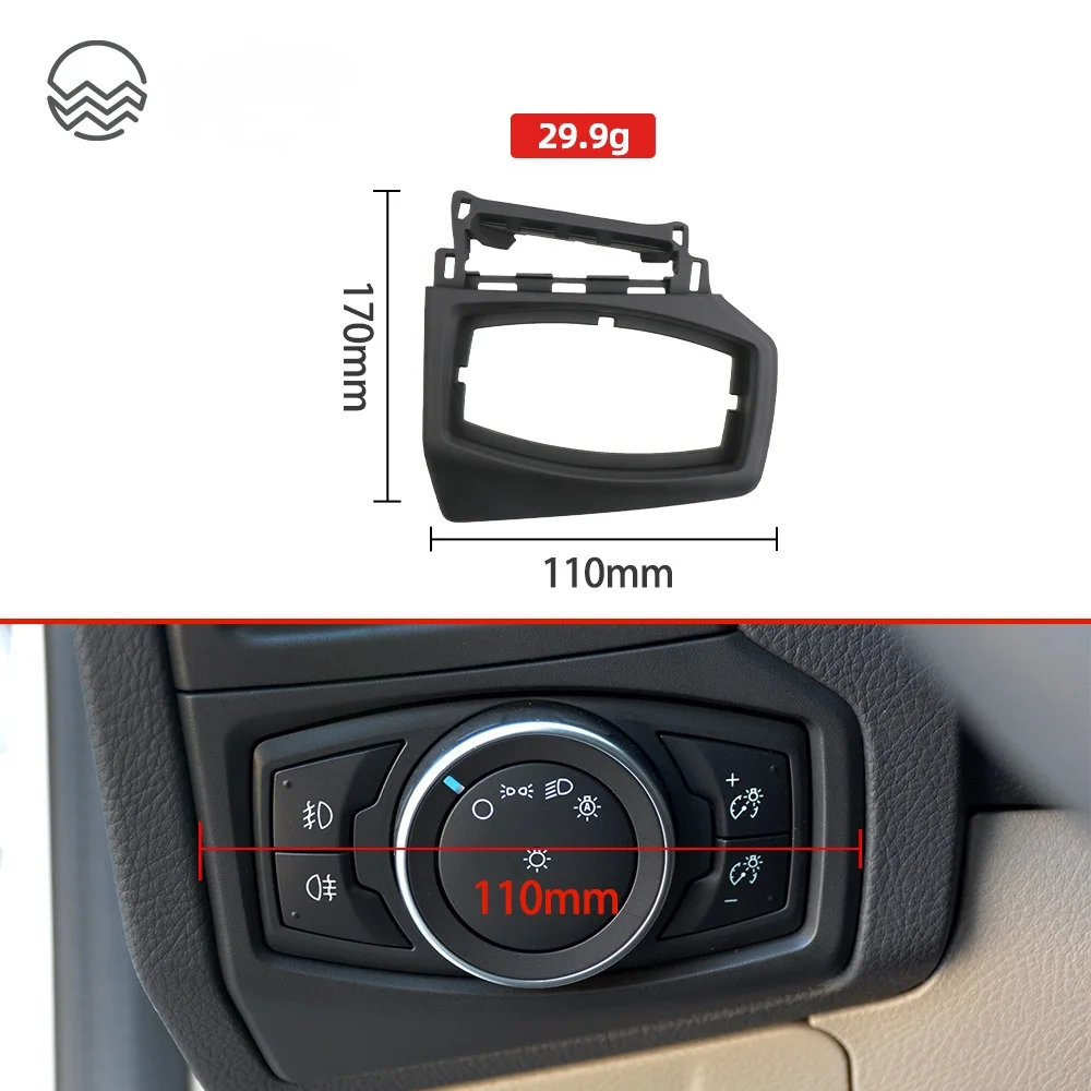 Headlight Switch Frame For Ford Focus AUTO Interior Accessories For Focus Car Front Dashboard Lamp Switch Cover Trim 2012-2018