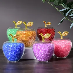 Creative Crystal Apple Christmas Decorations Statue Healing Crystal Reiki Gemstone Apple Figurine Energy Mineral Crafts Gifts