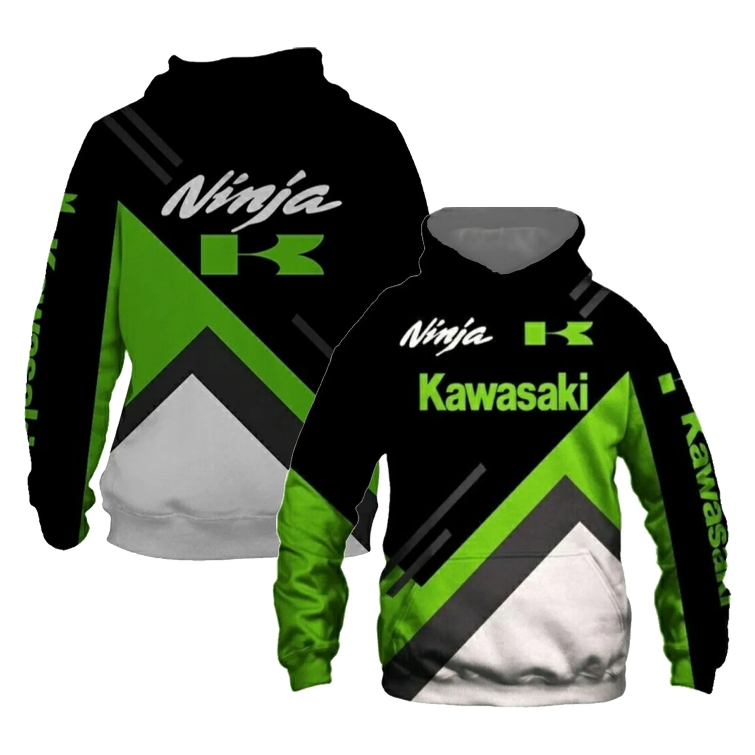 Dukserica Kawasaki Ninja Толстовка для взрослых Уличная одежда с капюшоном Унисекс Мотоциклетные толстовки Пуловеры Спортивный костюм Одежда