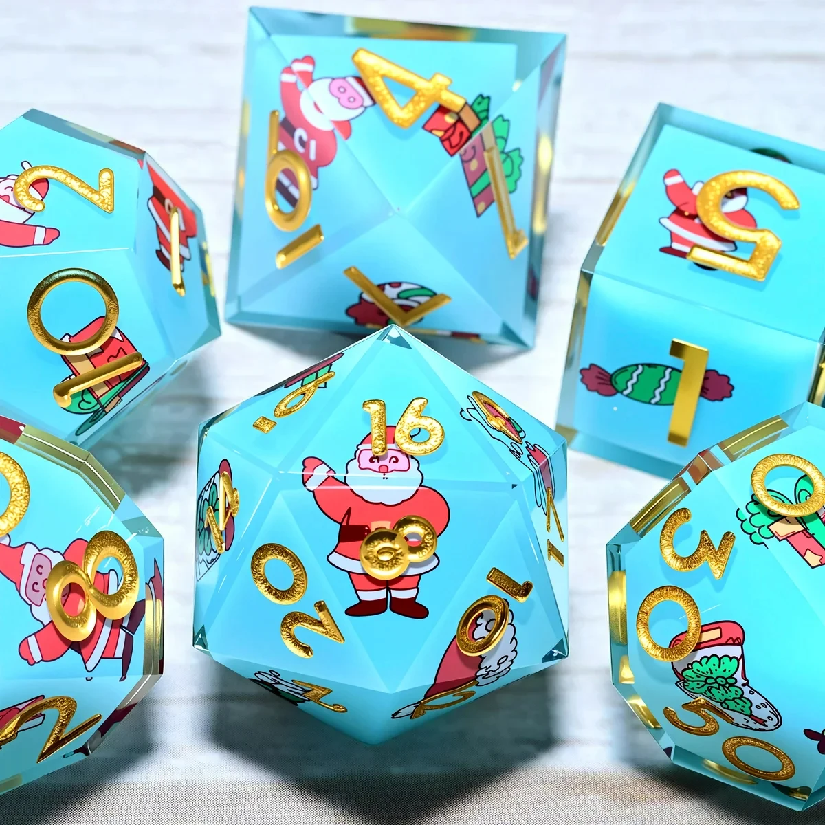 

DND Resin Dice 7-Piece Set for Dungeons and Dragons DND 5e RPG Gift, Board Game Tabletop Role Playing Dice Game, Birthday Gift,