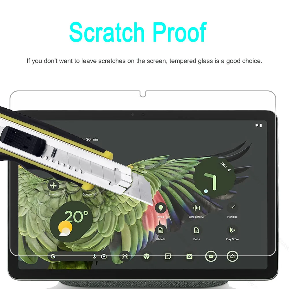 2 Pieces HD Scratch Proof Screen Protector Tempered Glass For Google Pixel Tablet 10.95 Inch 2023 Oleophobic Coating Film