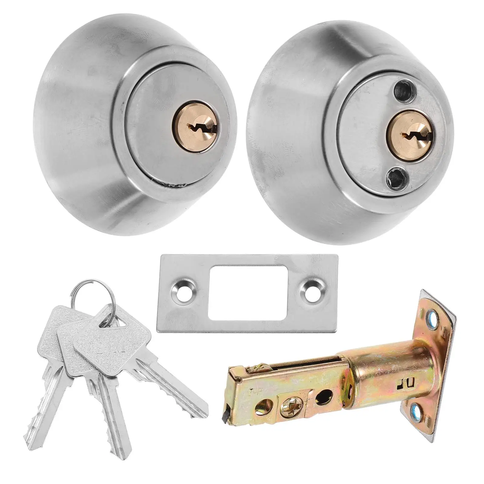 

Cylinder Stainless Steel 30-50mm Double Sided Lock Door Double Door Locks Sided Invisible Security Bolt Hardware