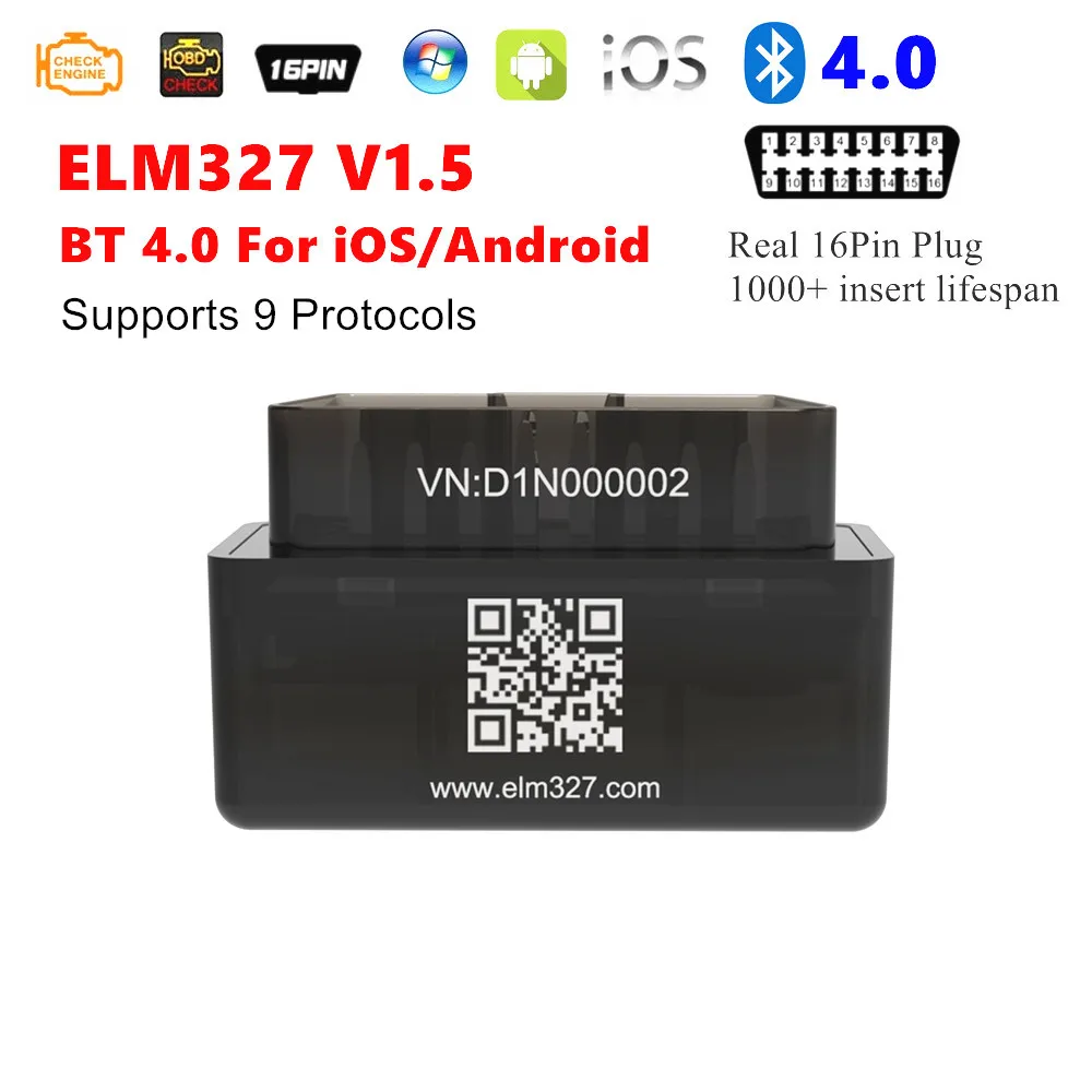 

V01H4 автомобильный считыватель ELM327 V01H4 OBD2 Bluetooth 4,0 сканер OBDII автомобильный диагностический сканер для IOS Android Windows