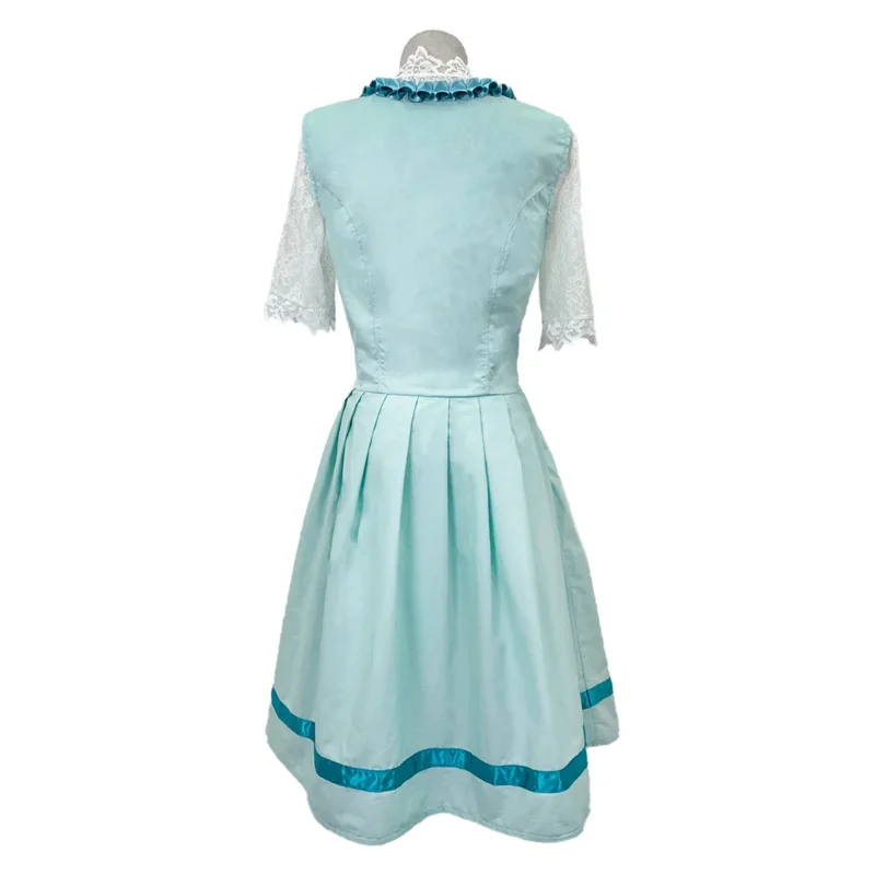 Feminino alemão Oktoberfest maid dress, manga curta estampada vestido de urso, vestido de performance de palco, roupas extragrandes, nova moda