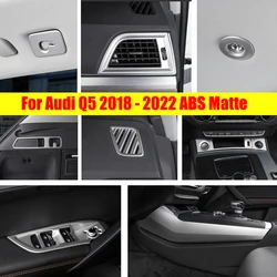 For Audi Q5 2018-2022 ABS Car Dashboard gear shift glass Lift inner door Bowl cigarette Lighter Armrest Box Cover Trim decor