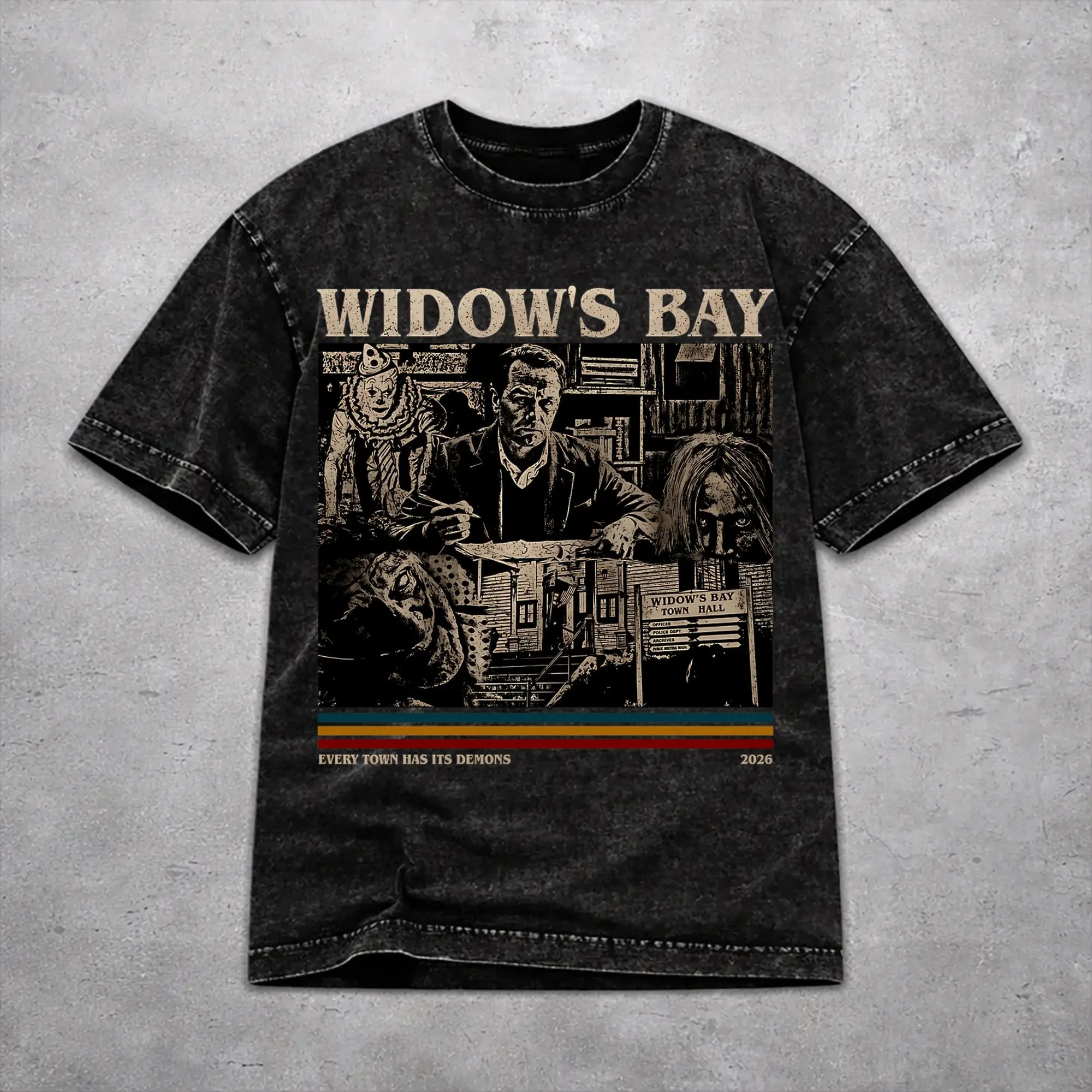 Widow's Bay Horror Movie 2026 Shirt Vintage Style For Men Women Pure Cotton T-Shirts Tee Clothes