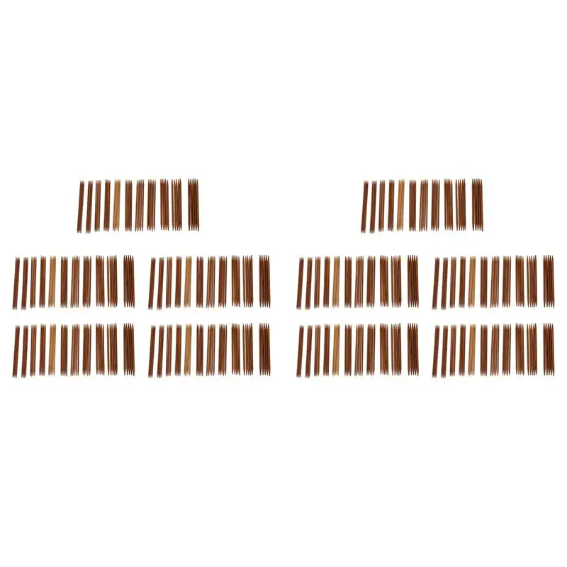 

ABJI-50 Sets Of 11 Sizes 5 Inch (13Cm) Double Pointed Carbonized Bamboo Knitting Kits Needles Set (2.0Mm - 5.0Mm)
