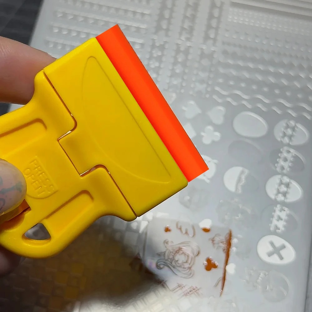 3 pz Kawaii Hello Kitty Nail Stamping Piastra-Scraper-sigillo Set Nuovo 14.5*9.5 cm Kitty Punti d'onda Linee Piastra in acciaio per unghie Forniture TL