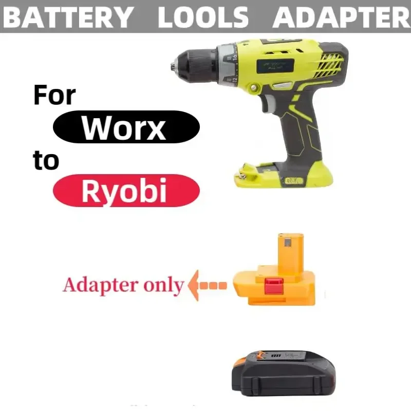 

For Worx 6PIN Battery Adapter Converter For Worx 20V 6PIN Battery Replace To Ryobi Drill Bit Screwdriver Converter