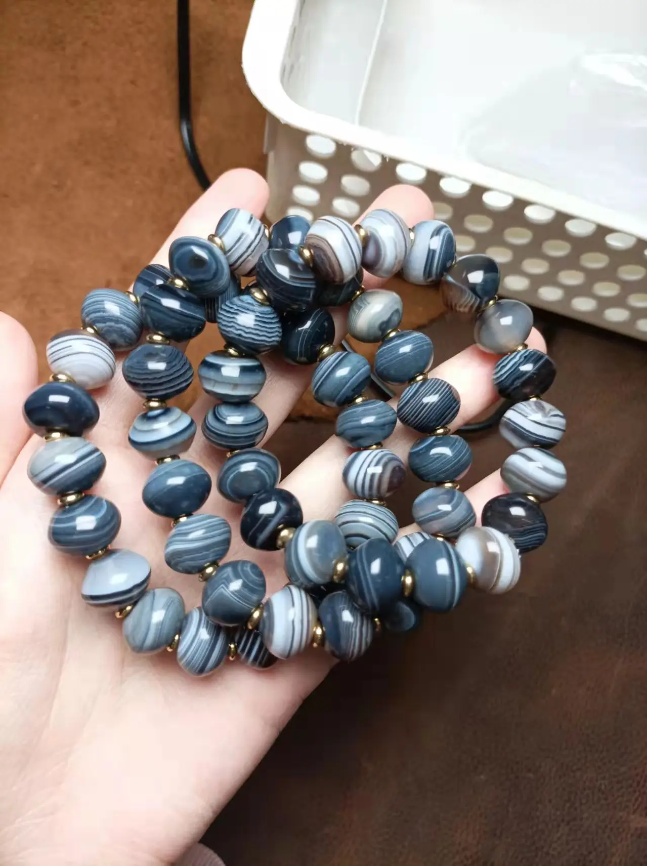 

1pcs/lot Jewellery bangles for women pulsera hombre Natural gemstones bracelet Old type ancient beads winding agate unisex gift