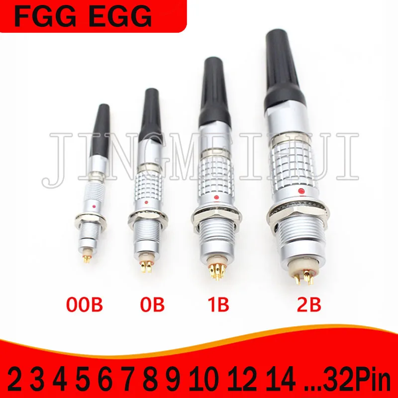 

FGG EGG 00B 0B 1B 2B Connector 2 3 4 5 6 7 8 9 10 12 14 16 18 19 26 32pin Aviation Plug And Audio Equipment Camera Power Socket