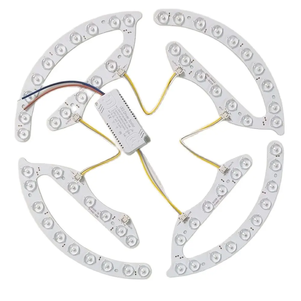 Led Module Lights Horseshoe plate three colors Led Lamp 220V Ceiling Lights Round Board Indoor For Room Ceiling Lamp Replacement