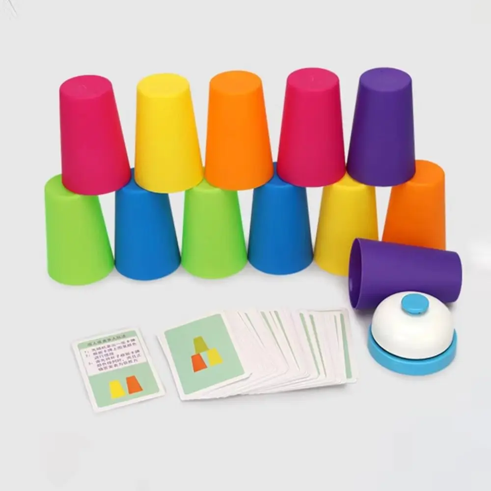 Color Learning Stacking Cup Game Educational Intellectual Enlightenment Board Game Quick Stack Color Cognition Montessori