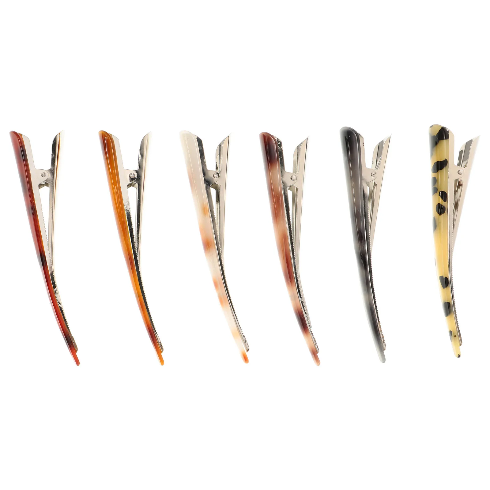 

6pcs Ox Horn Hairpin Clips Durable Material Fashion Design Easy Use Hair Accessories Women Girls Wedding Styling Ponytail Clip
