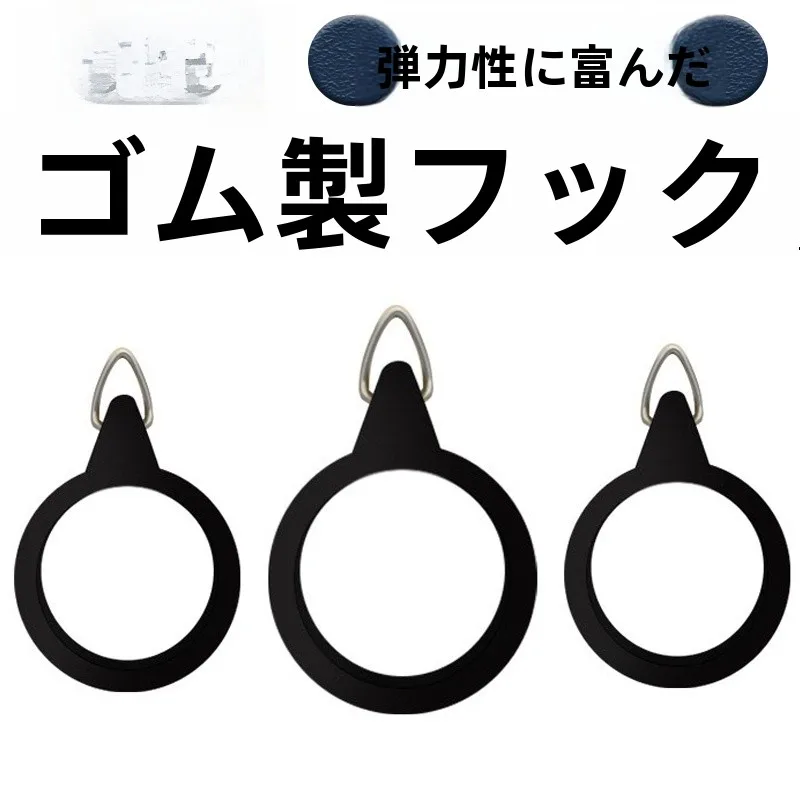 釣り道具小さなアクセサリーゴム製ルアーフックホルダー人工餌海釣りフックリング屋外キャンプ旅行用品用