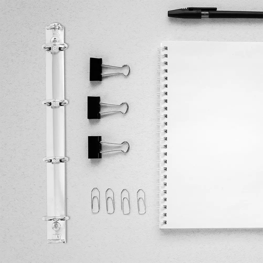 

5Pcs A4 Metal Loose Leaf Binder 4-Hole Document Binder for School Office Notes Projects Heavy-Duty Sturdy Compact Portable