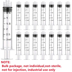 3CC/ML Plastic Syringe Luer Lock Without Needle Bulk Package Use for Lab,Measurement and Dispensing and industrial use only