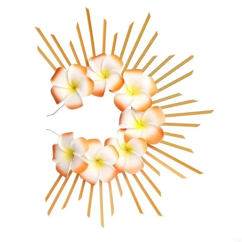 

C71F Teen Students Carnivals Hairband with Flower Spiked Cosplay Holy Crown Headbands Halloween Performances Hairband