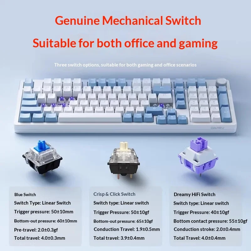 DAREU EK815PRO Wired Keyboard Polymer Positioning Plate To A Fine Tuning Satellite Axis Gaming Keyboard For Pc Accessories Gifts