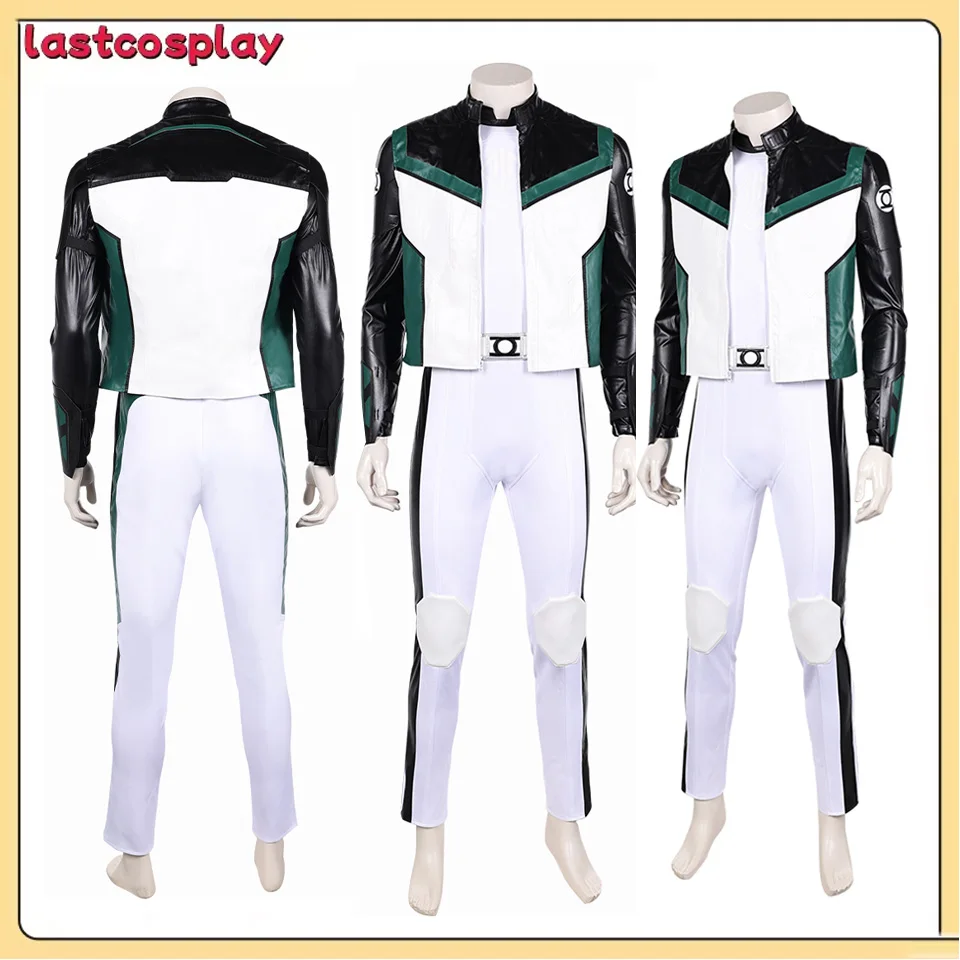 

Movie Green Roleplay Lantern Jumpsuit Coat Belt Wristband Men Guy Cosplay Gardner Costume Bodysuit Outfits for Halloween Party