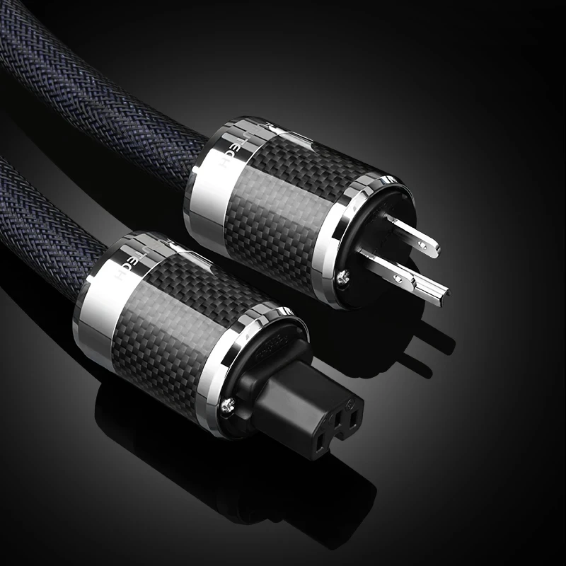 ATAUDIO Hi-end OCC Furutech PS-950 Netzkabel Abgeschirmter Kohlefasergehäuseanschluss US/EU/AU Verstärkerfilter Stromkabel 3