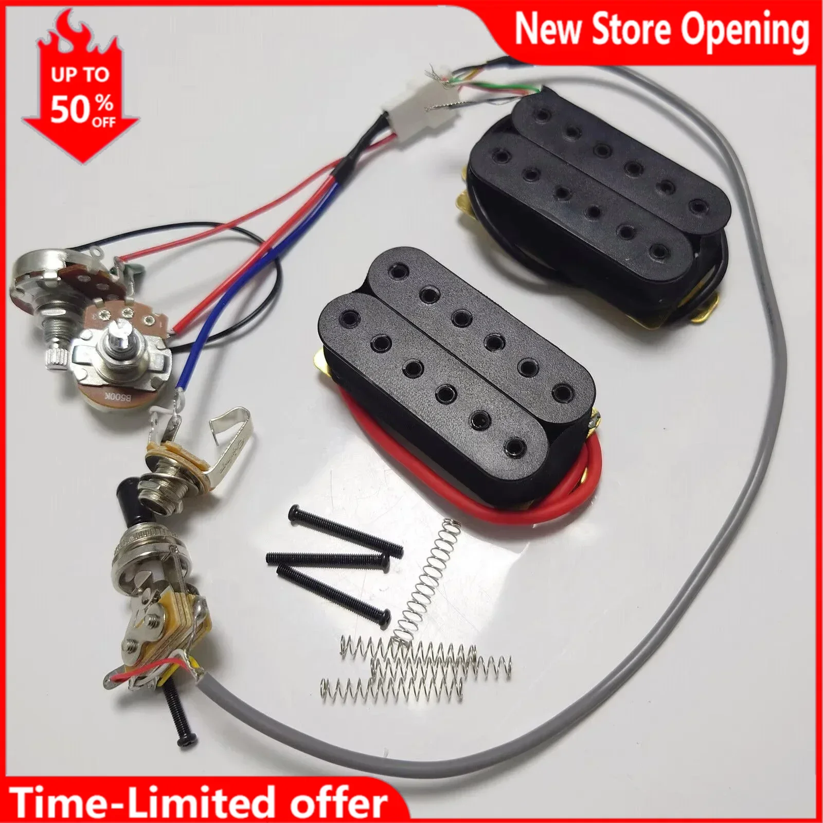 

LP SG Guitar Humbucker Pickups with 1V1T Switch Wiring Harness 4C for LP SG Guitar Replacement Parts