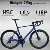 AIRWOLF Full Carbon Road Bike SHIMAN0 Di2 R7170 24 Speed Hydraulic Disc Brake Wave Wheel High End Race Class Road Bicycle
