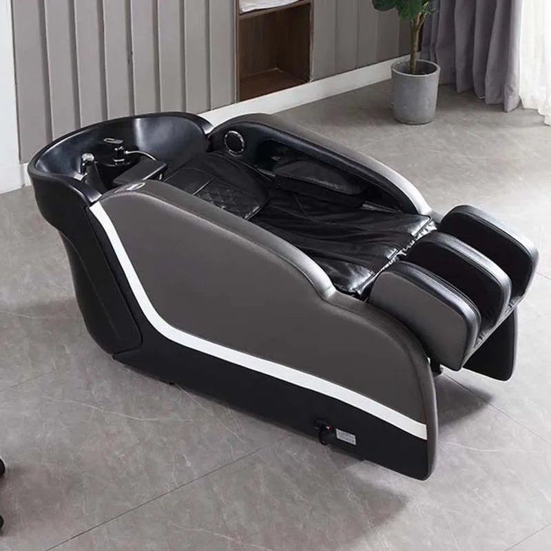 Cama de champú para masaje eléctrico, barbería, circulación especial de agua, fumigación, tratamiento del cabello, cama de champú