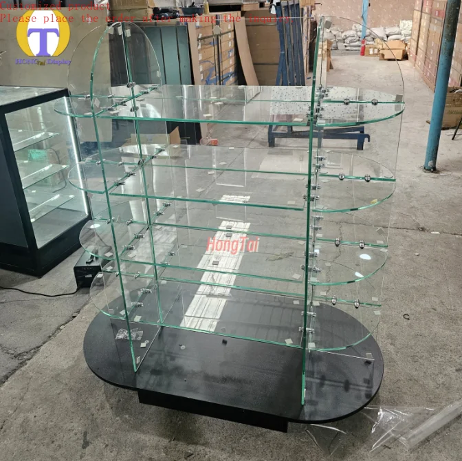 

Custom.Wholesale Customized Size Retail Store Glass Display Case MDF Board Full View Display Showcase