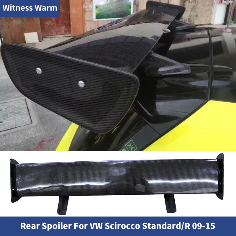 for Scirocco or Scirocco r Racing Style Carbon Fiber Wing Rear Spoiler Racing Spoiler Wing Car Body Kit 09-14