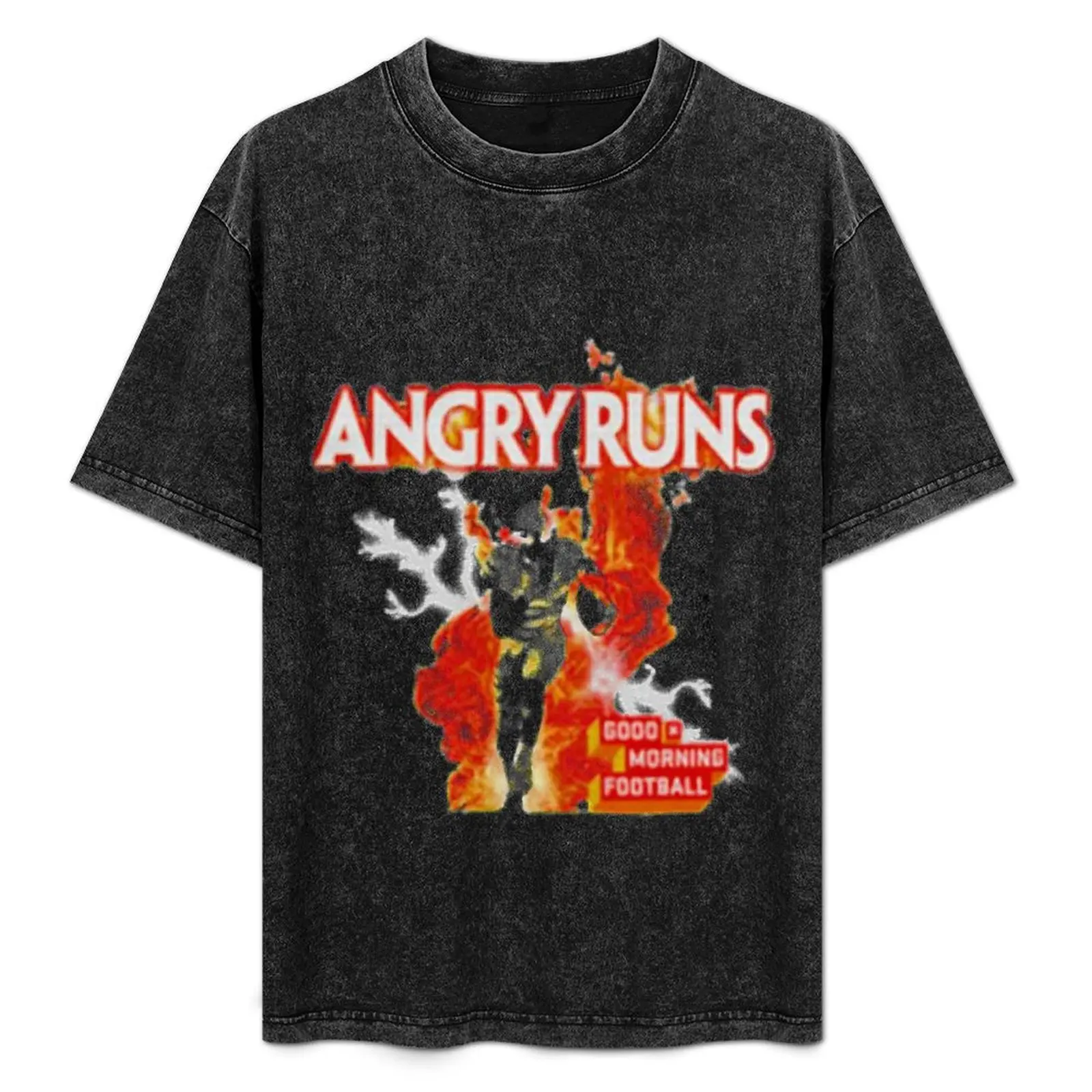 

Angry Runs Good Morning Football T-Shirt vintage graphic tee designer shirts anime tshirt anime clothes shirts men graphic