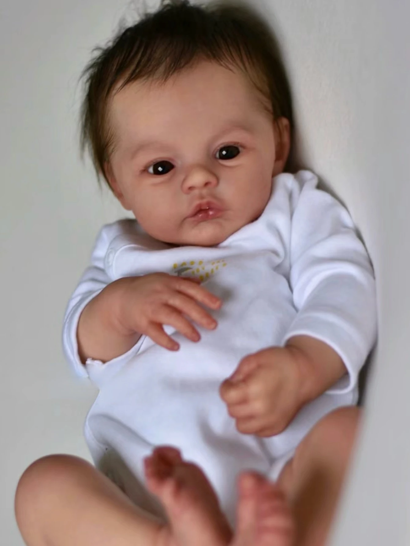 18 Inch Meadow Reborn Girl Handmade Lifelike Newborn Girl Handmade Bebe Newborn Baby Doll With White Clothes Play Toys