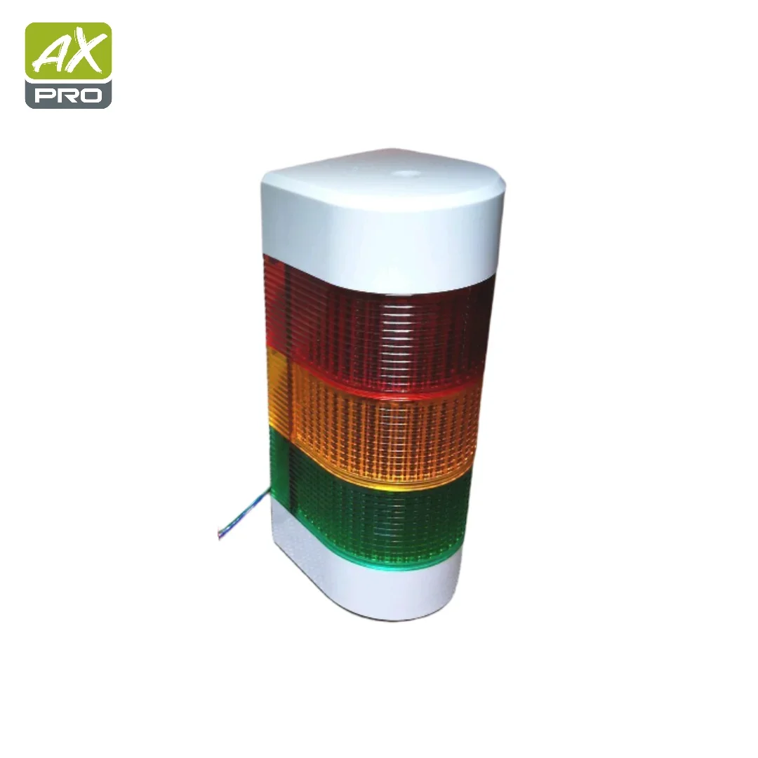 WME-302DFB-RYG 80mm 3-Tier Wall Mount LED signal Tower DC24V Continuous Flashing Alarm with Red Amber Green Light