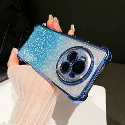 For Xiaomi 14T Pro Gradient Glitter Plating Clear Phone Case On For Funda Xiaomi 14T 14 Ultra Pro 14Pro Shockproof Bumper Cover